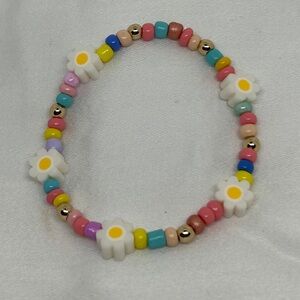 Colorful Beaded Flower Bracelet for Kids
